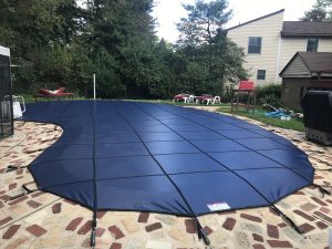 pool cover installed
