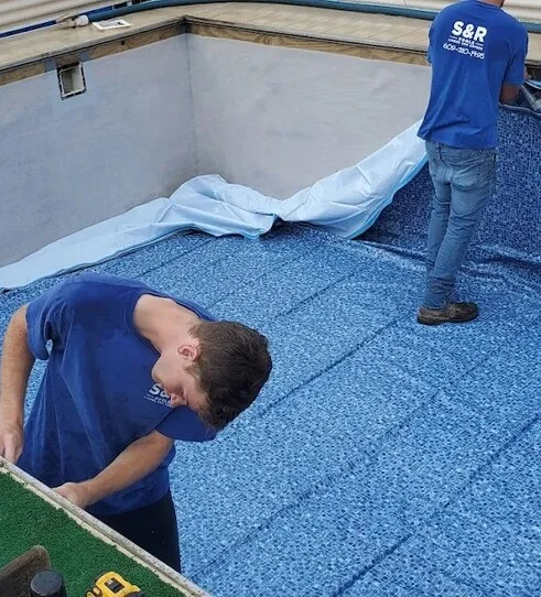 detailed pool liner texture and design