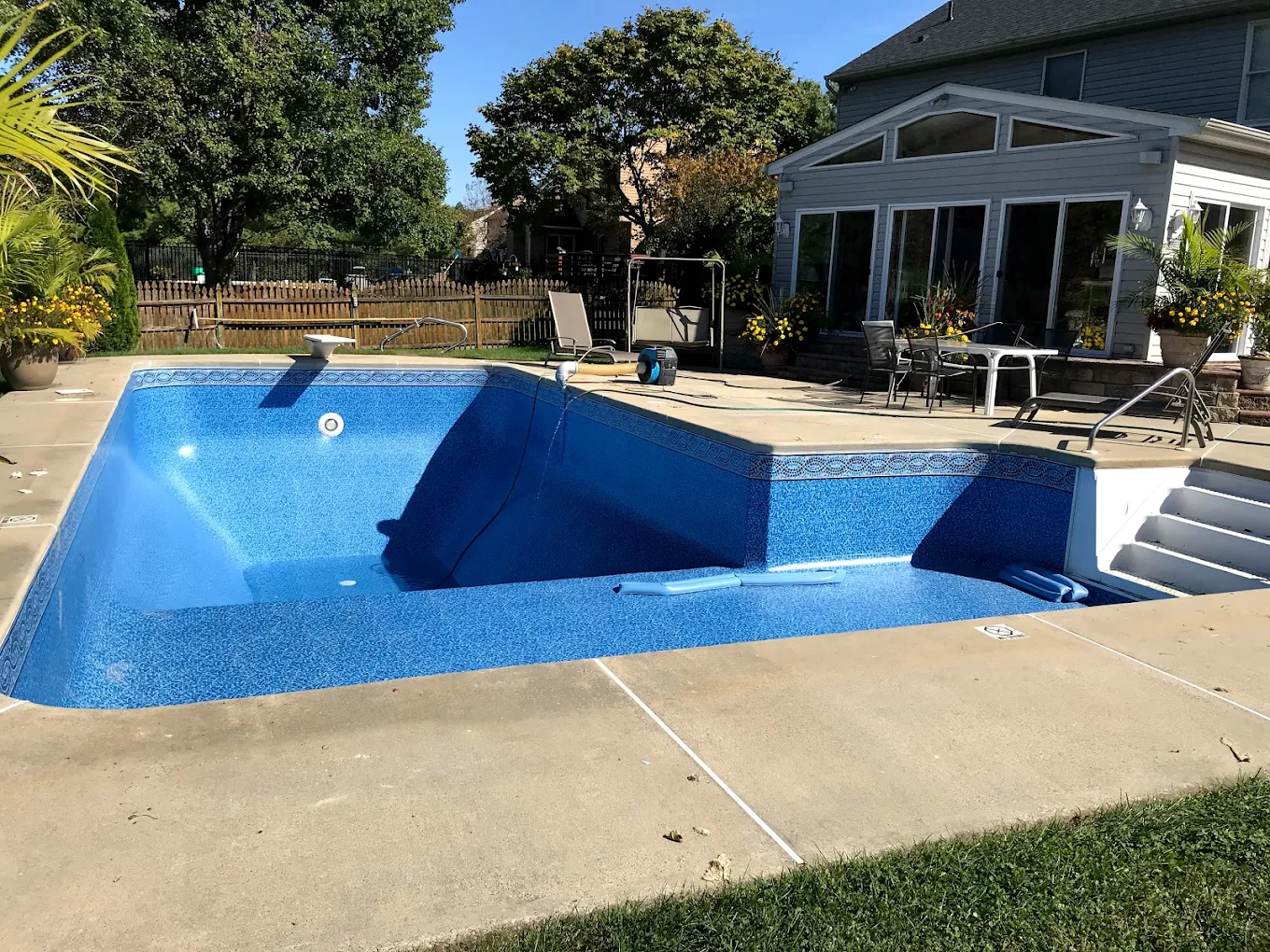 detailed pool liner texture and design