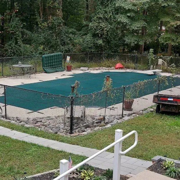 pool cover securing for safety and debris protection