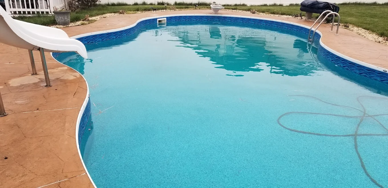 new pool liner after installation