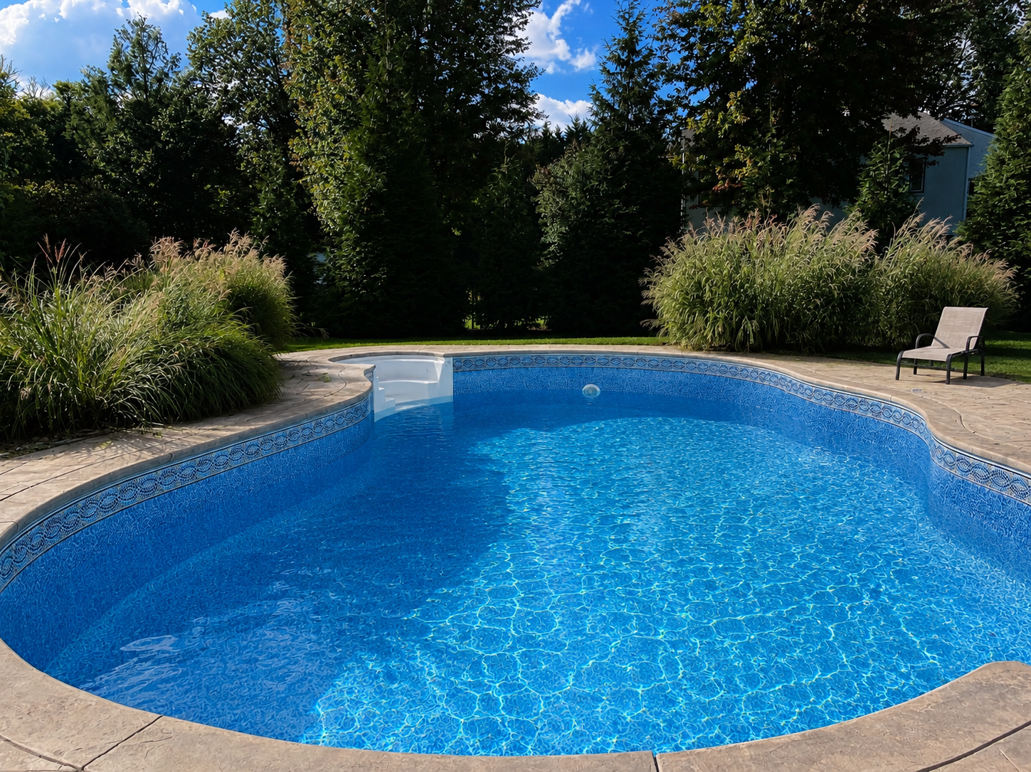 Clean and finished pool